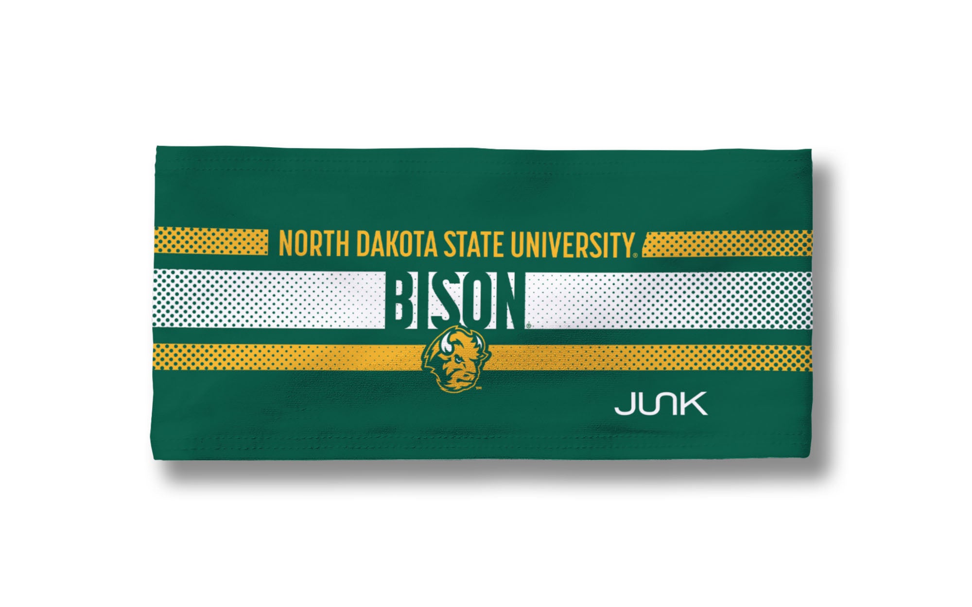 North Dakota State University Faded Stripe Big Bang Lite Headband - Adjustable Sports Headband for Running, Yoga & Workouts - Comfortable Sweatband for Women & Men