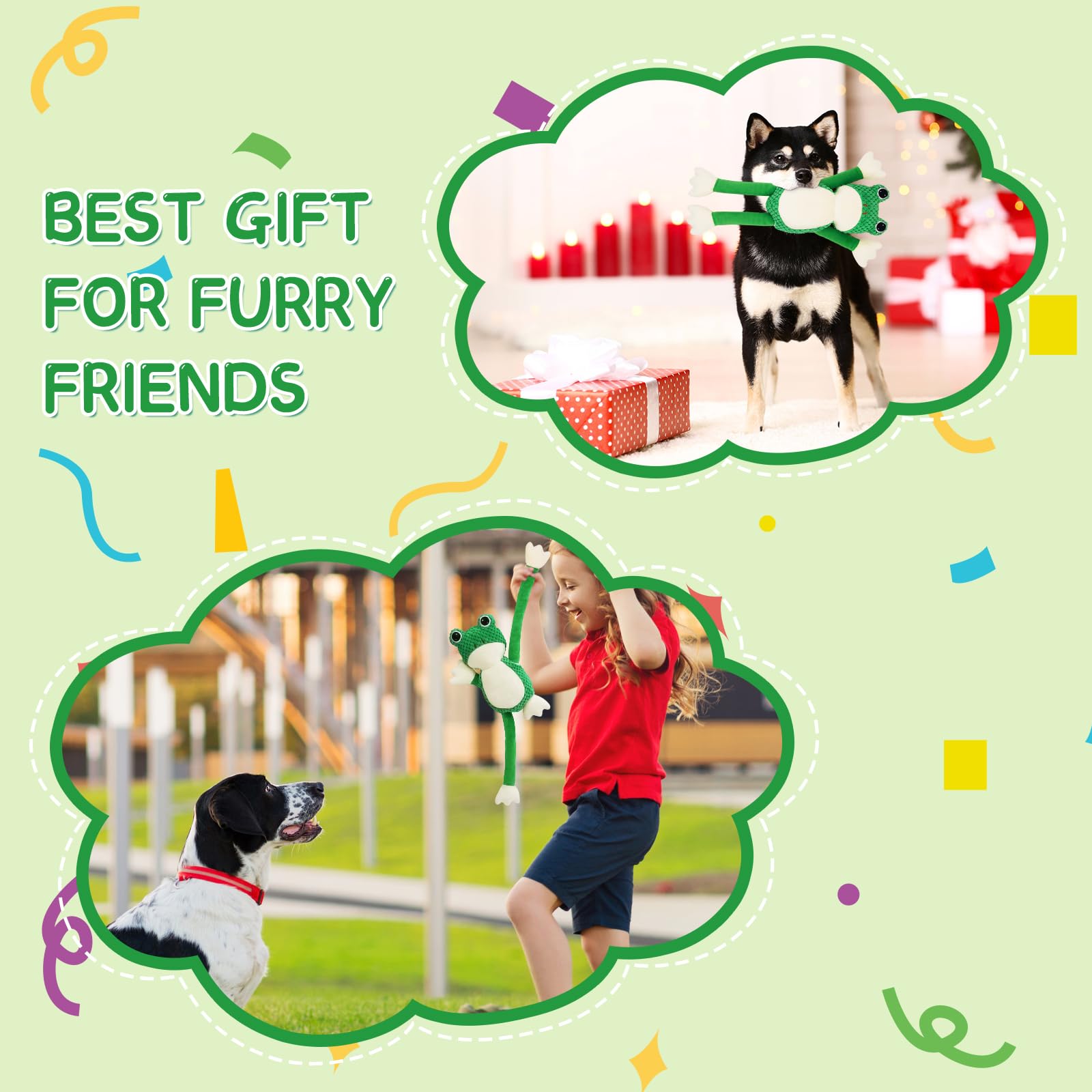 WinTour Durable Puppy Toys for Small & Large Dogs - Interactive Squeaky Chew Toys, Tug of War Rope Toy for Aggressive Chewers (Non-Indestructible) - Perfect for Playtime, Training & Keeping Dogs Busy Indoors/Outdoors
