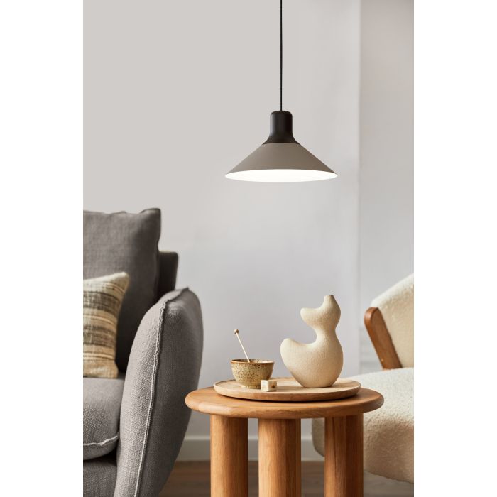 Abreosa Modern Black and Grey Pendant Light - Elegant Ceiling Hanging Fixture for Dining Room, Kitchen Island, or Bedroom Lighting