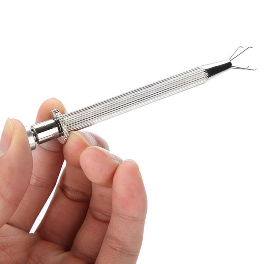 EXCEART Professional Nail Art Tools Set - 4-Claw Diamond Pickup & Piercing Ball Grabber - Stainless Steel Manicure Kit for Gel Nails, Acrylic Nails & Rhinestone Placement - Perfect for Salons, Home Use & Gifts (Great for Wedding Nails, Party Manicures & DIY Beauty Projects)