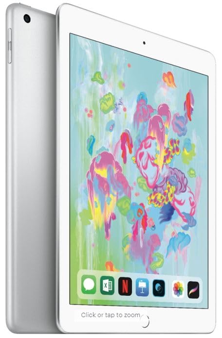 Refurbished iPad 6th Generation 32GB WiFi + Cellular Silver - Premium Renewed Tablet for Work, School & Entertainment