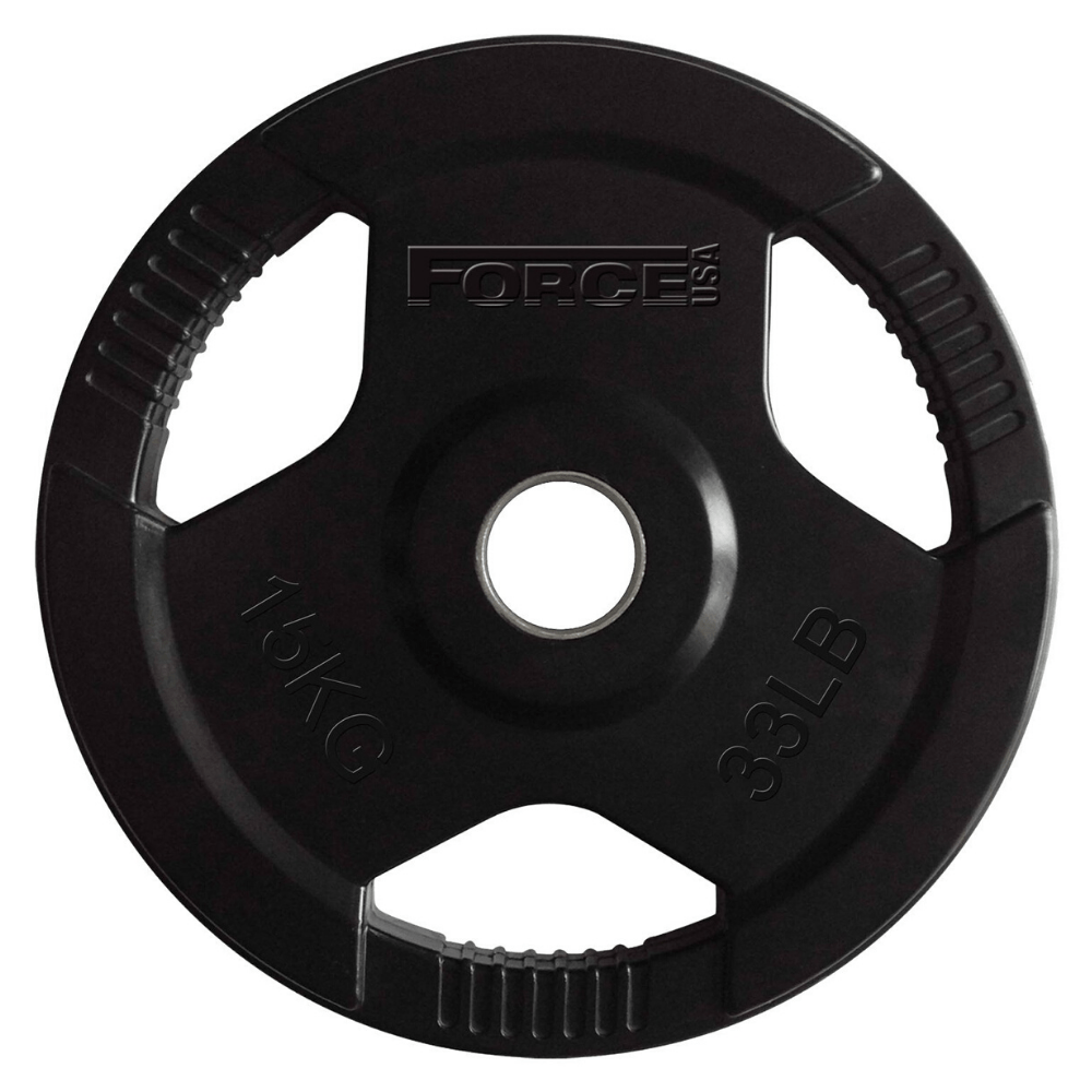 Force USA 51mm Rubber Coated Olympic Weight Plates - Durable Gym Equipment for Weightlifting & CrossFit Training (Sold Individually) - Perfect for Home Gyms & Professional Fitness Centers