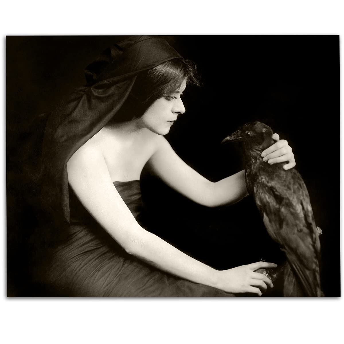 Theda Bara Vintage Witch Photo - 11x14 Unframed Gothic Wall Art, Wiccan Decor & Spooky Home Aesthetic - Perfect for Halloween, Pagan Altars & Dark Academia Rooms - Unique Gothic Gift for Witchy Lovers