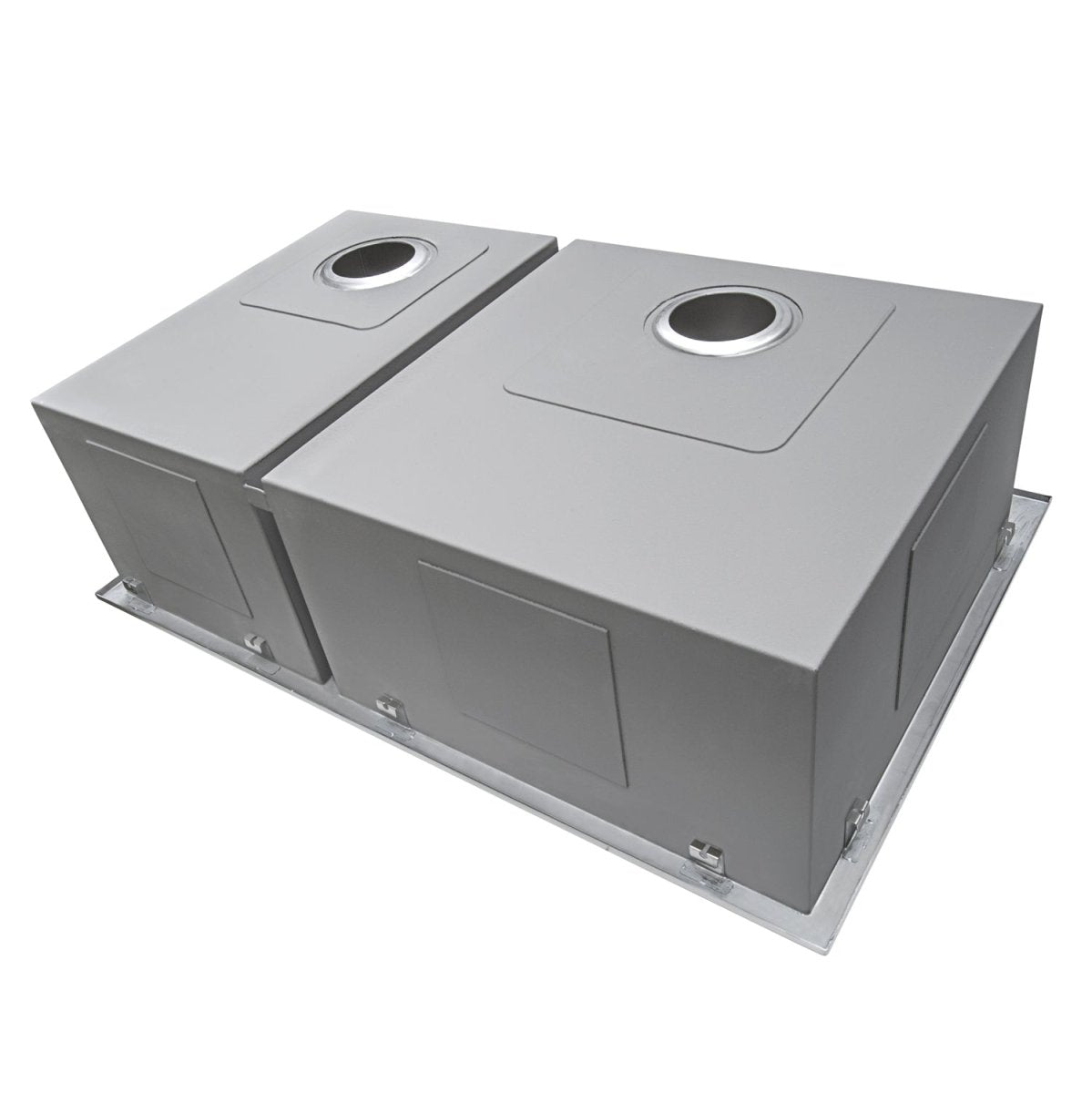 33 x 22 Inch Drop-in 60/40 Double Bowl 16 Gauge Zero Radius Topmount Stainless Steel Kitchen Sink - Perfect for Modern Kitchens, Restaurants & RV Use