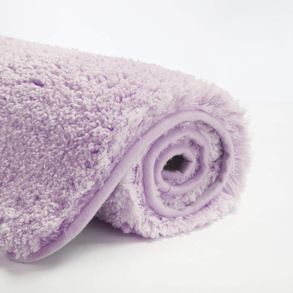 Non-Slip Microfiber Bath Mat - Super Absorbent Plush Shaggy Bathroom Rug (16