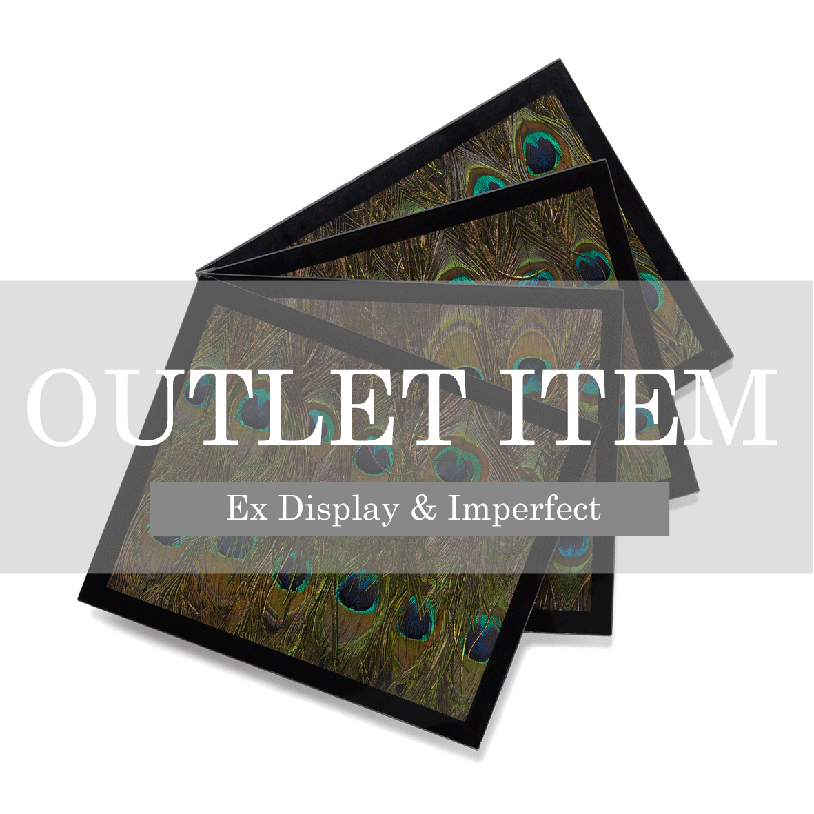 Elegant Outlet Square Peacock Feather Placemats - Waterproof & Heat-Resistant Table Decor for Dining, Parties & Home Decor