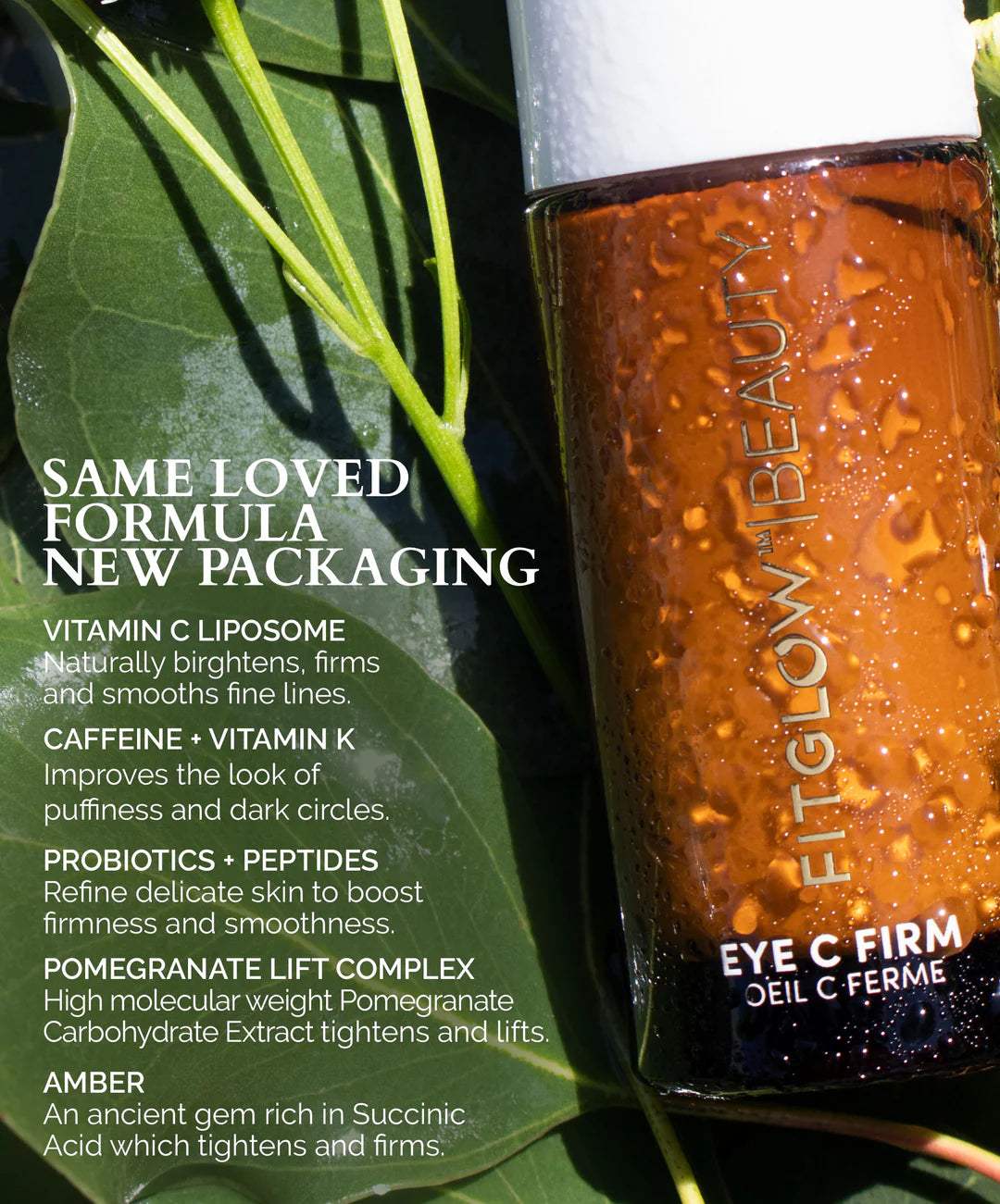 Fitglow Beauty Eye C Firm Vitamin C Eye Cream - Brightening & Anti-Aging Treatment for Dark Circles & Wrinkles | Perfect for Morning & Night Skincare Routine