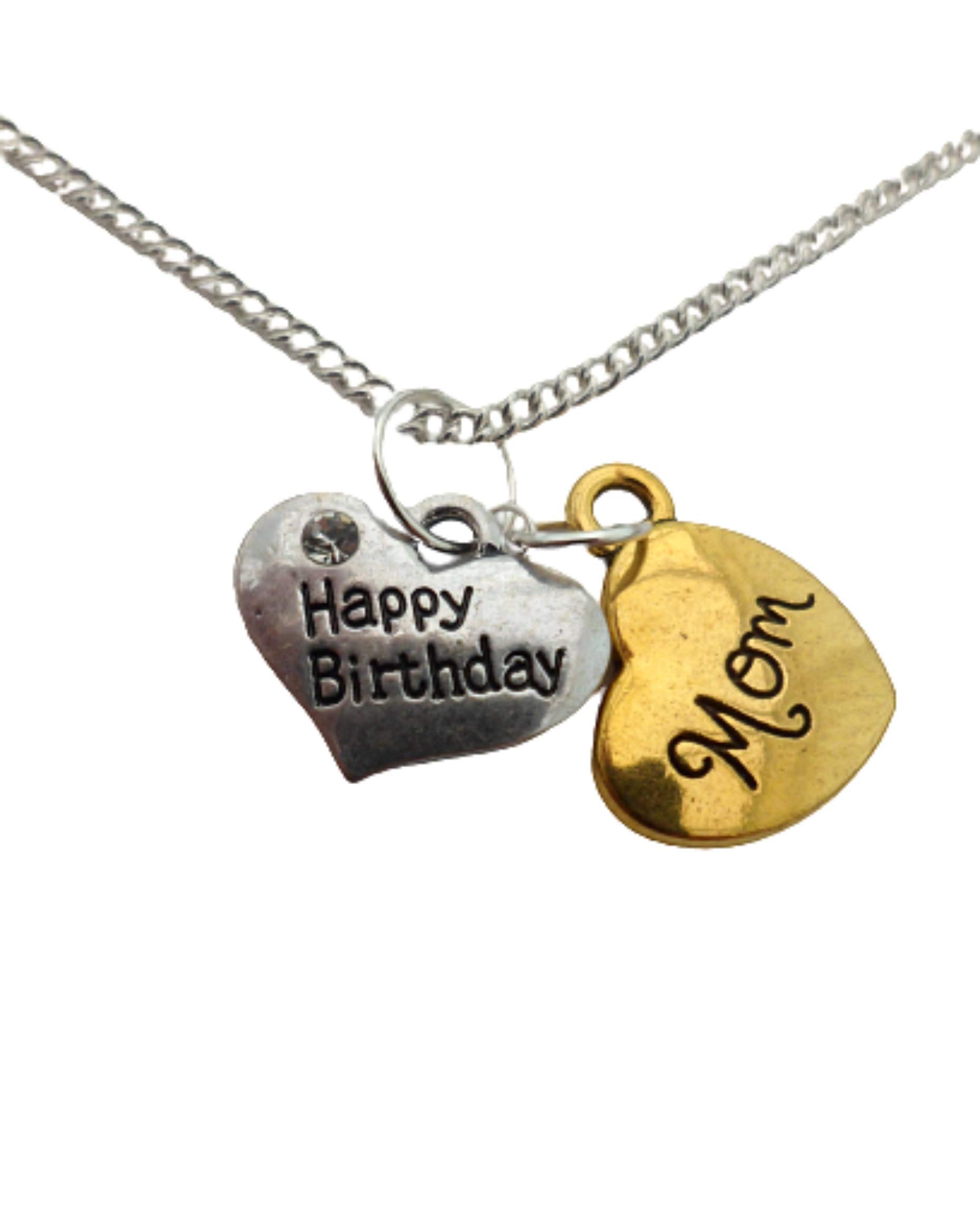 Elegant Silver Plated Necklace for Mom - Birthday Gift with Gemstone Charm | Perfect for Mother's Day, Anniversaries & Special Occasions