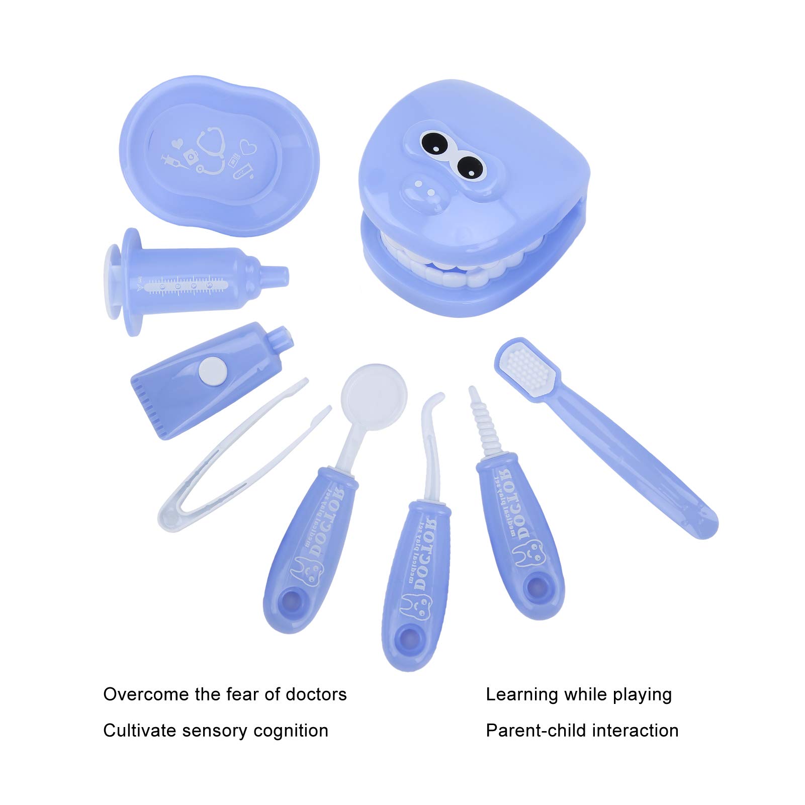 BNineteenteam Kids Dentist Toy Set - Pretend Play Teeth Model for Boys & Girls, Dental Check-Up Educational Toys for Children (Great for Role-Playing & Learning Oral Hygiene)