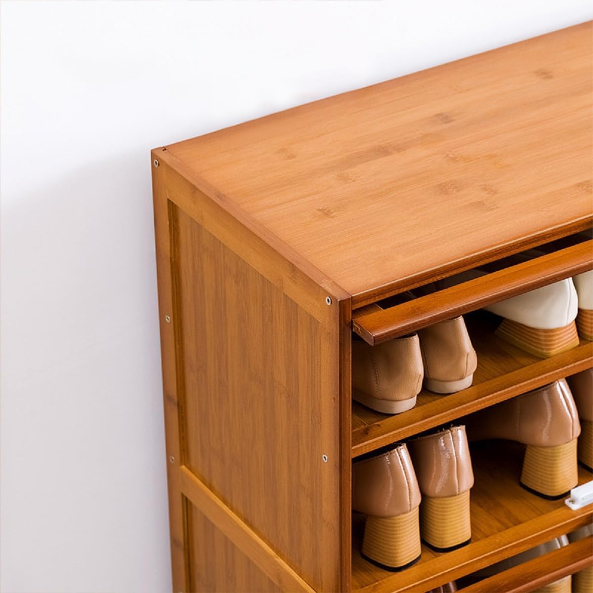6-Tier Bamboo Shoe Cabinet - Freestanding Shoe Rack & Entryway Organizer for Closet, Bedroom, Living Room Storage - Natural Wood Shoe Shelf for Home Decor