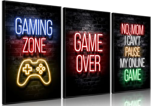 Neon Game Zone Poster