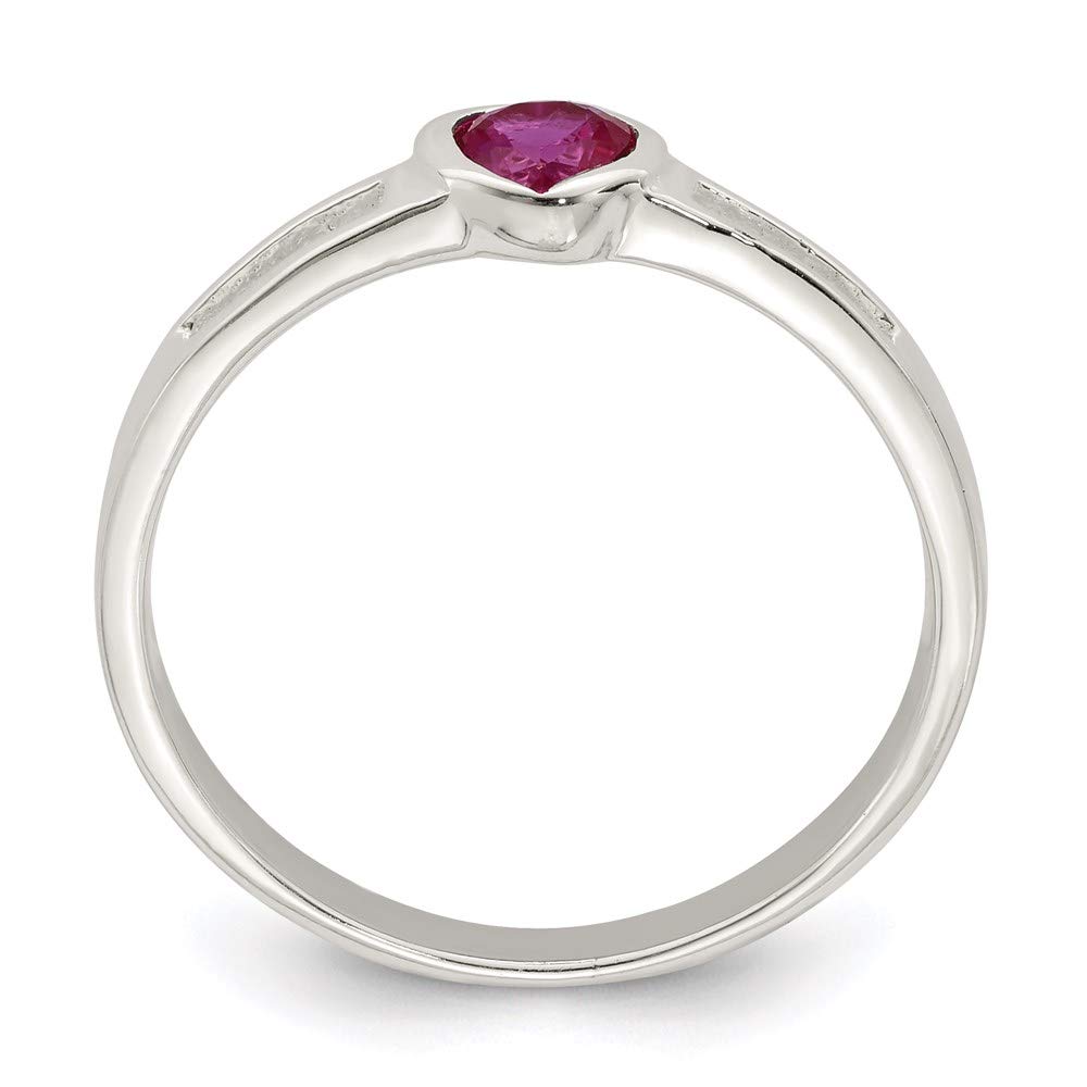 925 Sterling Silver Red Cubic Zirconia Heart Ring for Women - Elegant Valentine's Day, Anniversary & Birthday Gift for Her - Perfect for Romantic Dates, Proposals & Special Occasions
