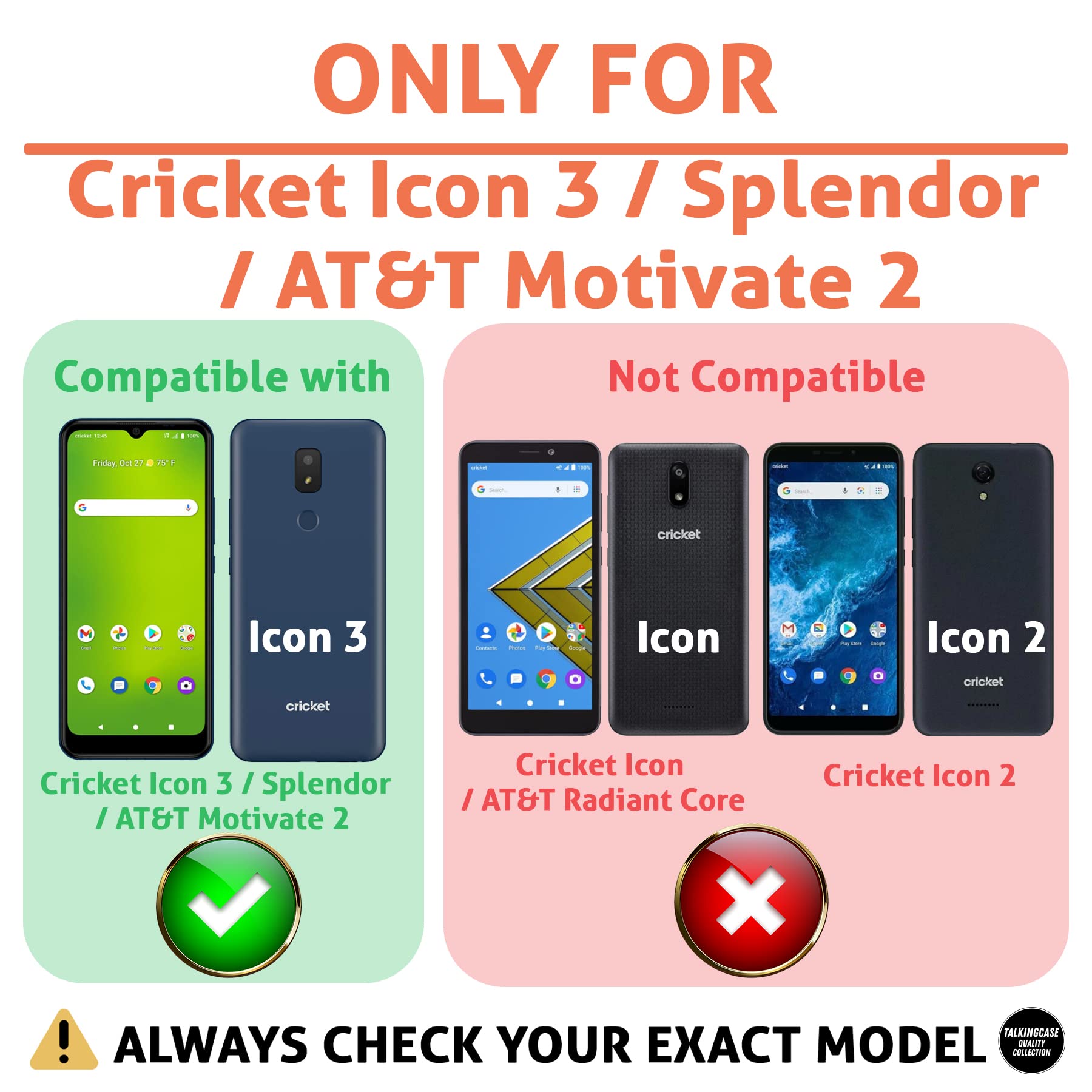 Slim Thin Gel TPU Case for Cricket Icon 3 / Cricket Splendor / AT&T Motivate 2 - Lightweight Flexible Soft Anti-Scratch Cover with Gameboy Print | Made in USA | Perfect for Gaming, Daily Protection & Style