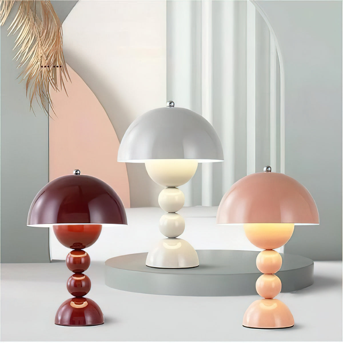 Flower Bud Portable Table Lamp - USB Rechargeable LED Night Light for Bedroom, Nursery, Camping & Travel - Dimmable Warm White Light