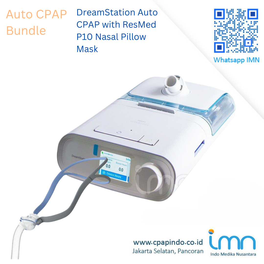 Philips DreamStation Auto CPAP Machine with Humidifier & ResMed AirFit P10 Nasal Pillow Mask - Sleep Apnea Treatment for Adults, Quiet & Comfortable Therapy - Perfect for Home & Travel Use
