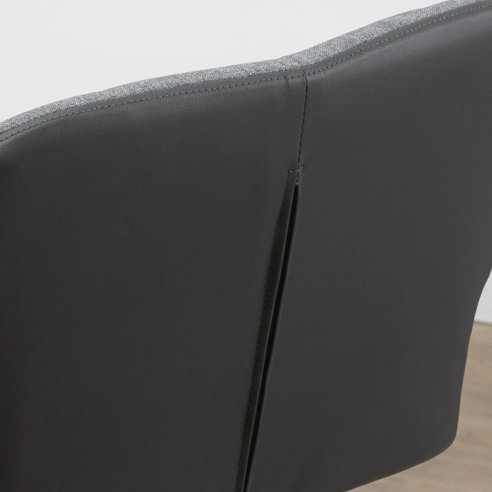 Swivel Adjustable Bar Stools (Set of 2) - Faux Leather & Linen Touch Fabric - 5 Color Options - Perfect for Kitchen Islands, Home Bars & Dining Areas