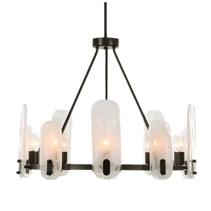 Orbita 10-Liter Crystal Chandelier - Modern Ceiling Light Fixture for Dining Room, Bedroom & Living Room Decor