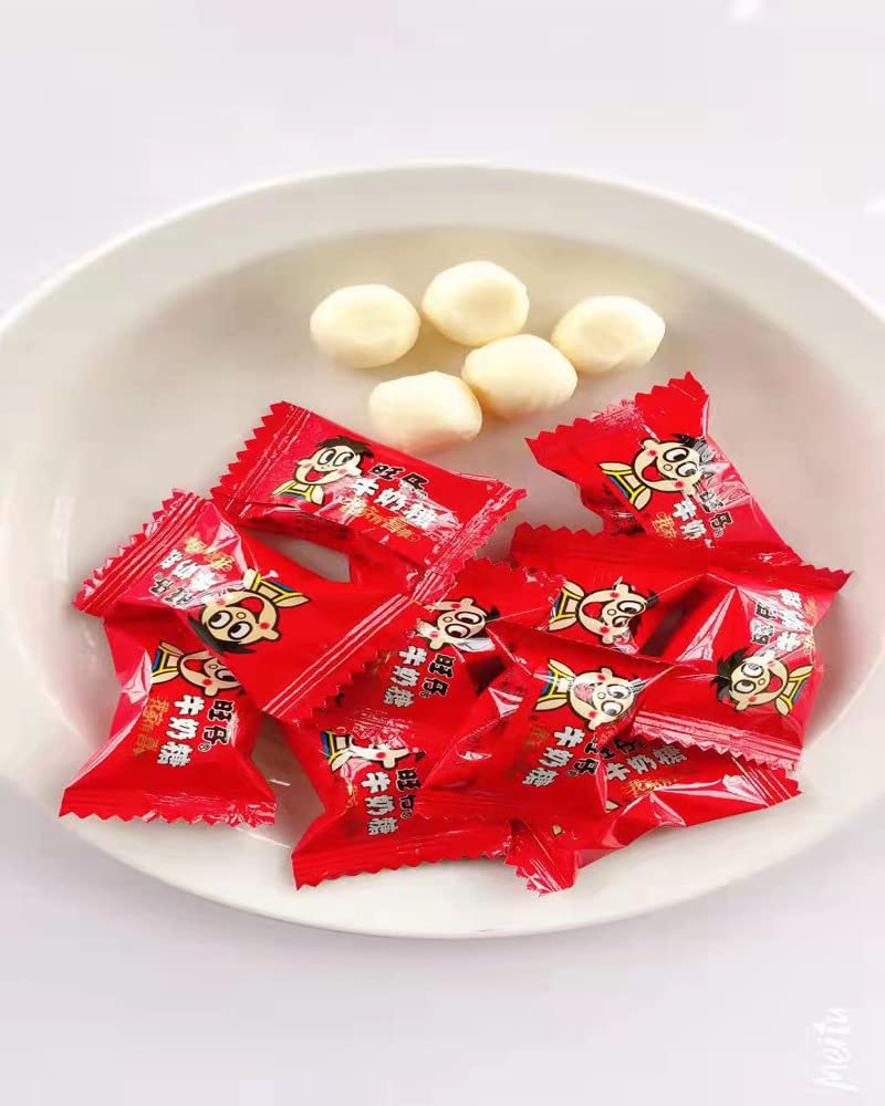 Want Want Milk Candy - Classic Chinese Toffee Snack, 17.7oz (500g) Pack of 1 - Sweet & Creamy Soft Candy for Kids, Office Snacks, Party Favors & Nostalgic Childhood Treats