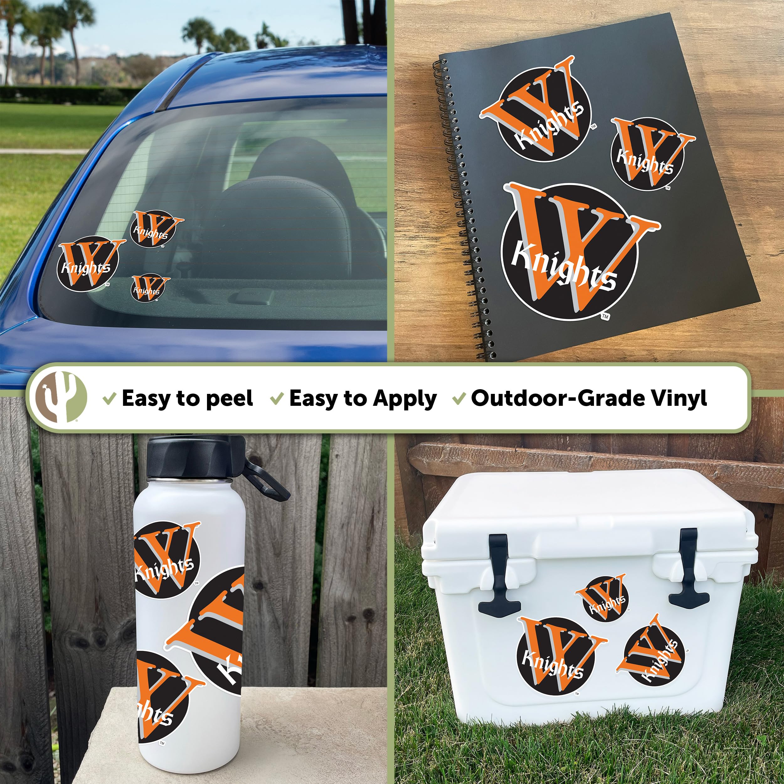 Desert Cactus Wartburg College Sticker - Knights Vinyl Decals for Laptop, Water Bottle, Car & Scrapbook - Durable T3 (Type 3-1) - Perfect for School Spirit, College Pride & DIY Crafts
