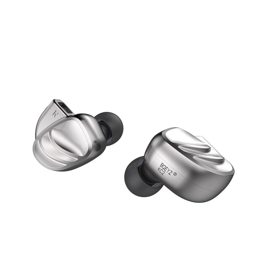 BQEYZ KC2 Hybrid In-Ear Earphones with 2BA+2DD Quad Drivers - High-Fidelity Sound for Audiophiles, Musicians & Travelers