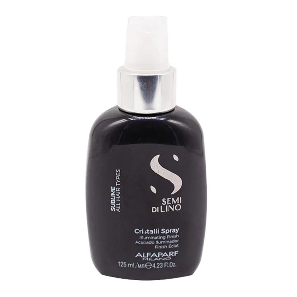 Alfaparf Semi Di Lino Sublime Cristalli Hair Shine Spray 125ml / 4.22oz - Lightweight Frizz Control & Gloss Booster for Smooth, Silky Hair - Perfect for Daily Styling & Special Occasions