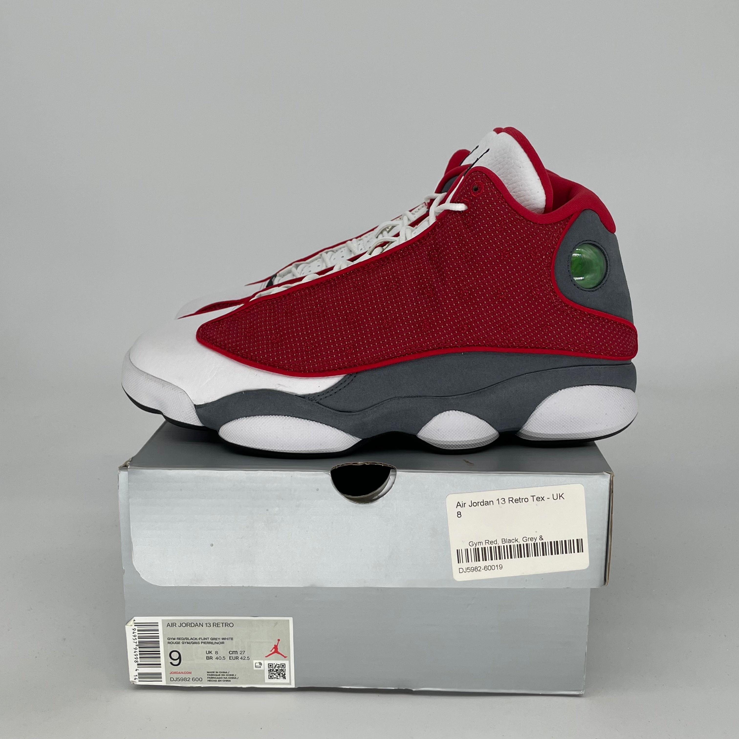 AIR JORDAN 13 Retro Basketball Shoes - Red Flint Colorway - Men's Size 9/Women's Size 10.5 - Style Code DJ5982-600 | Perfect for Streetwear, Sneaker Collecting & Basketball Games