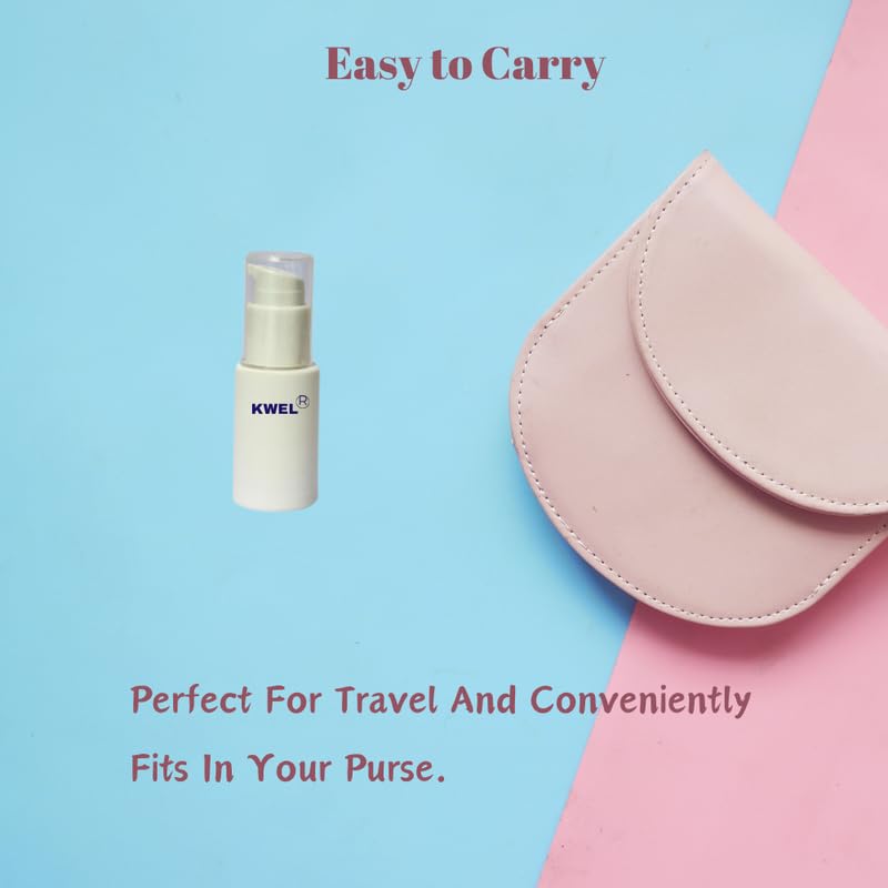 KWEL 30ML Airless Pump Bottle - Refillable Empty Cosmetic Container for Cream, Lotion & Gel (Pack of 2) | Perfect for Skincare, Travel & Salon Use