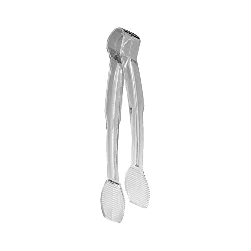 Cambro TG6135 Clear 6-Inch Lugano Flat Grip Tongs - Perfect for Food Service, Catering & Restaurant Kitchen Use