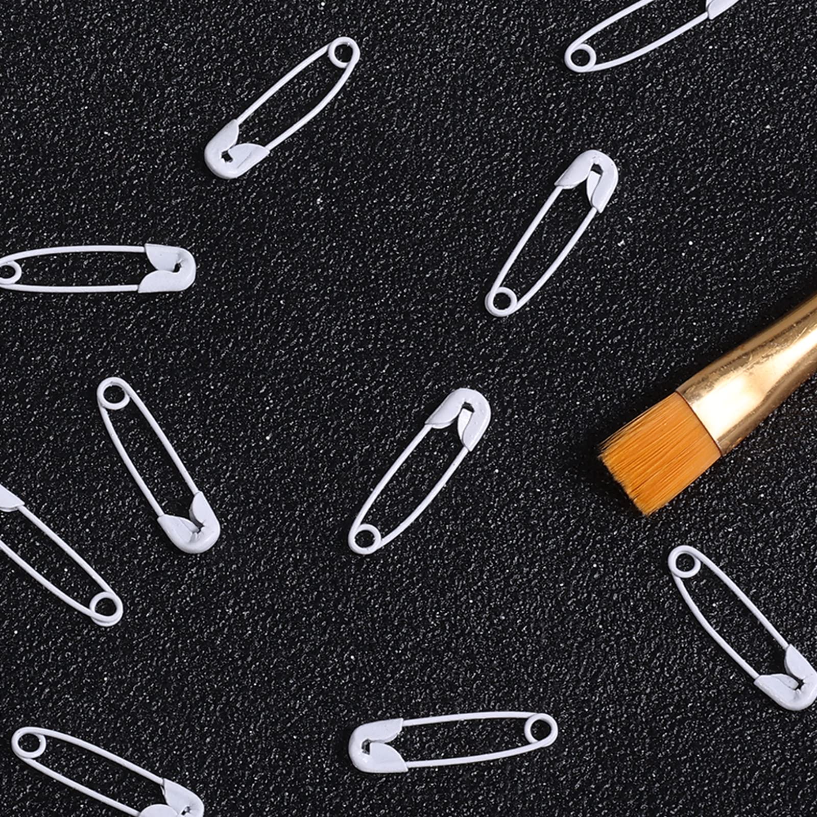 120pcs 19mm Mini Safety Pins for Clothes, Metal Sewing Pins for Clothing, Handicrafts & Jewelry Making - White | Perfect for DIY Projects, Emergency Repairs & Fashion Accessories