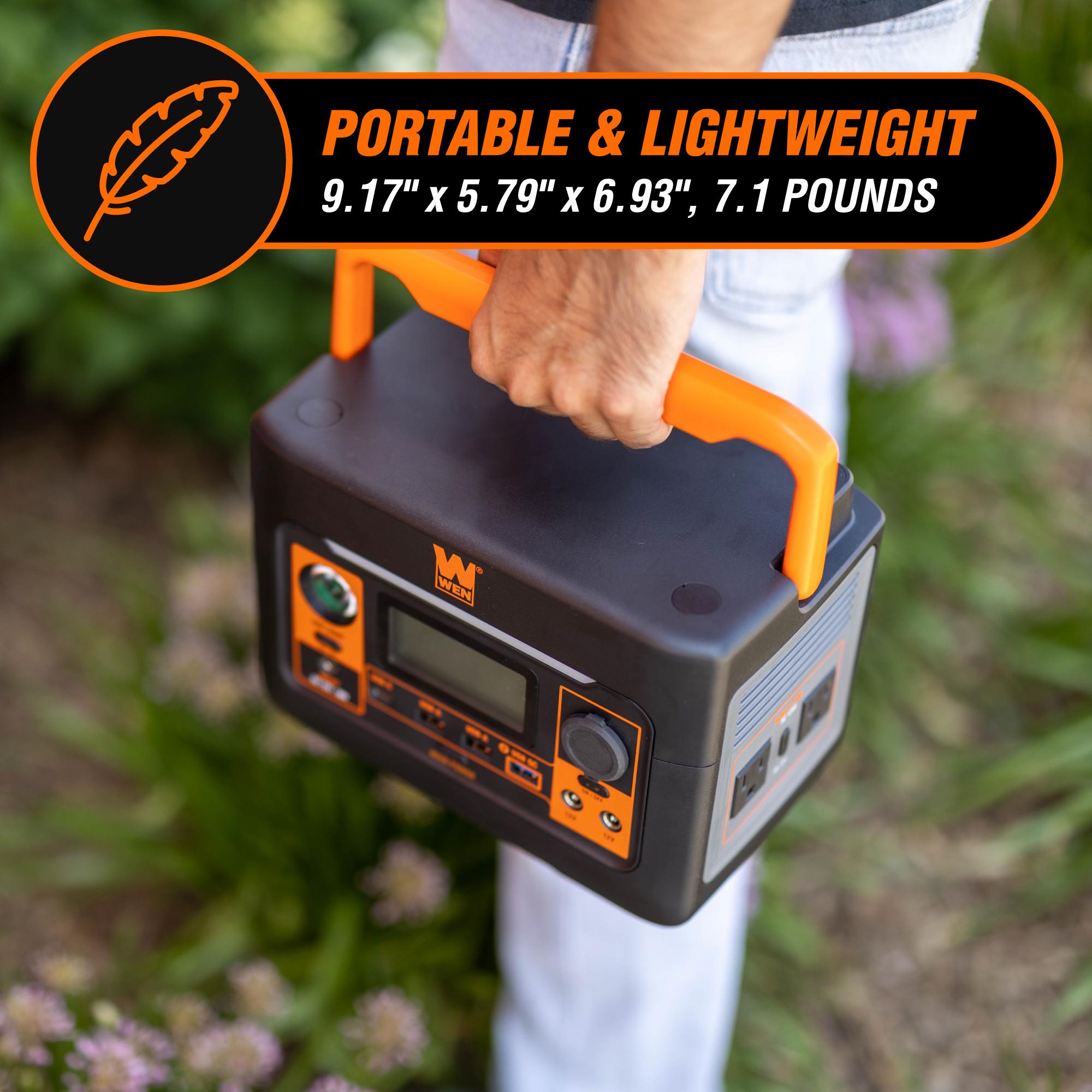 WEN PP300i 300W Portable Power Station with 269Wh Lithium Battery | Compact Inverter Generator for Camping, Emergency Backup & Outdoor Power Needs