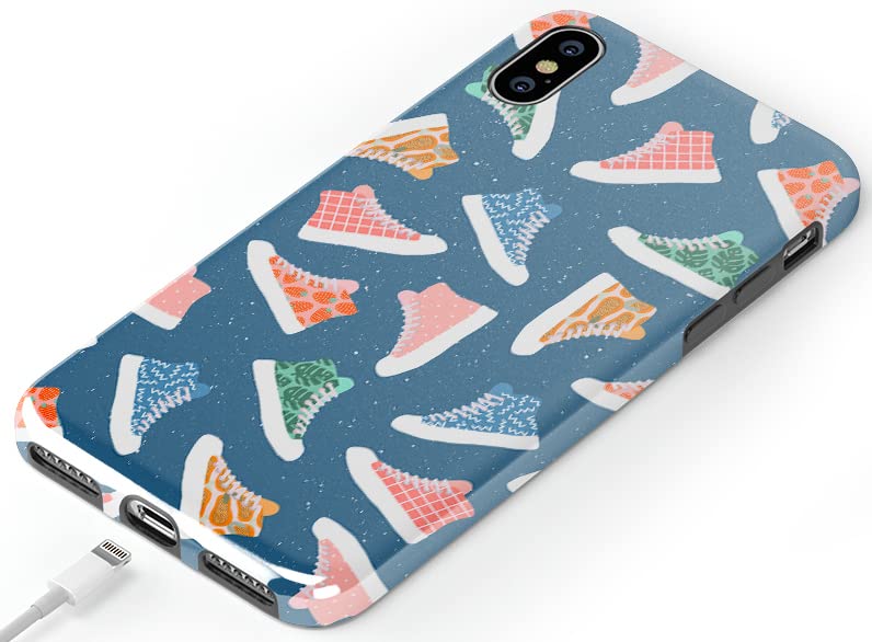 Casely iPhone X/XS Case - High Top Sneaker Design Protective Phone Cover | Trendy Fashion Accessory for Women & Men | Perfect for Gym, School & Daily Use