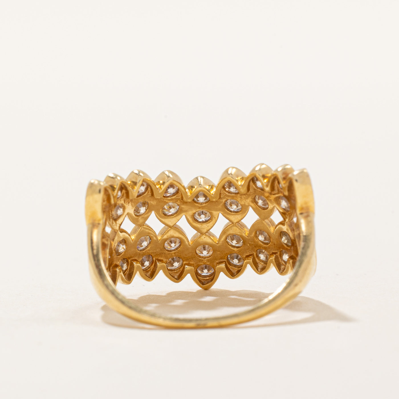 1.00ctw Diamond Chevron Ring for Women - Size 5.75 | Elegant Stackable Wedding Band, Anniversary Gift | Perfect for Everyday Wear & Special Occasions