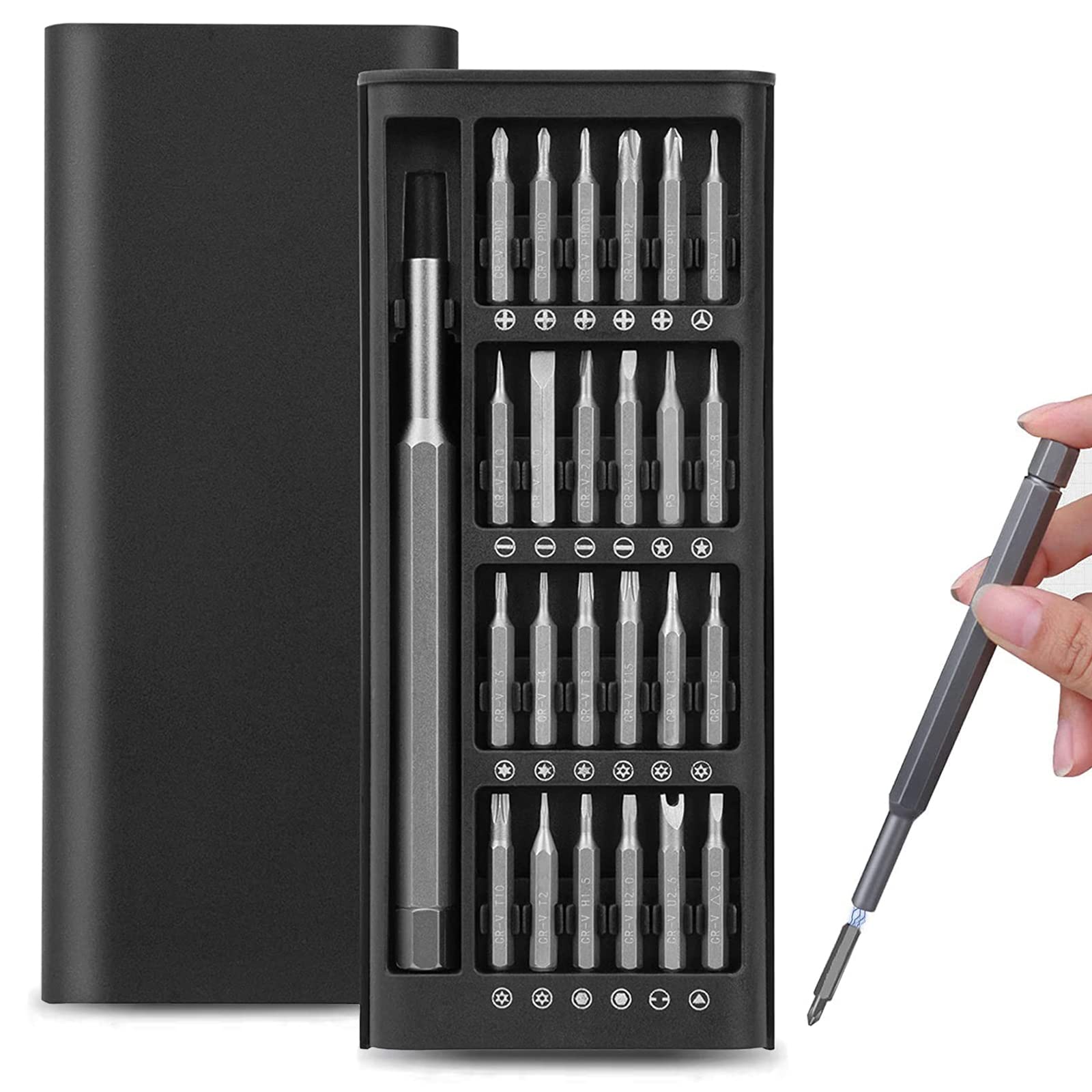 Precision Screwdriver Set 24-in-1 Magnetic for Phones, Tablets, PC Repair - Valentine's Gift for Men