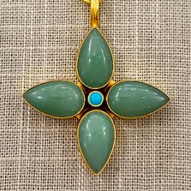 Natural Aventurine Turquoise Flower Pendant Necklace for Women - Boho Chic Jewelry Gift for Her - Perfect for Everyday Wear, Meditation & Spiritual Healing