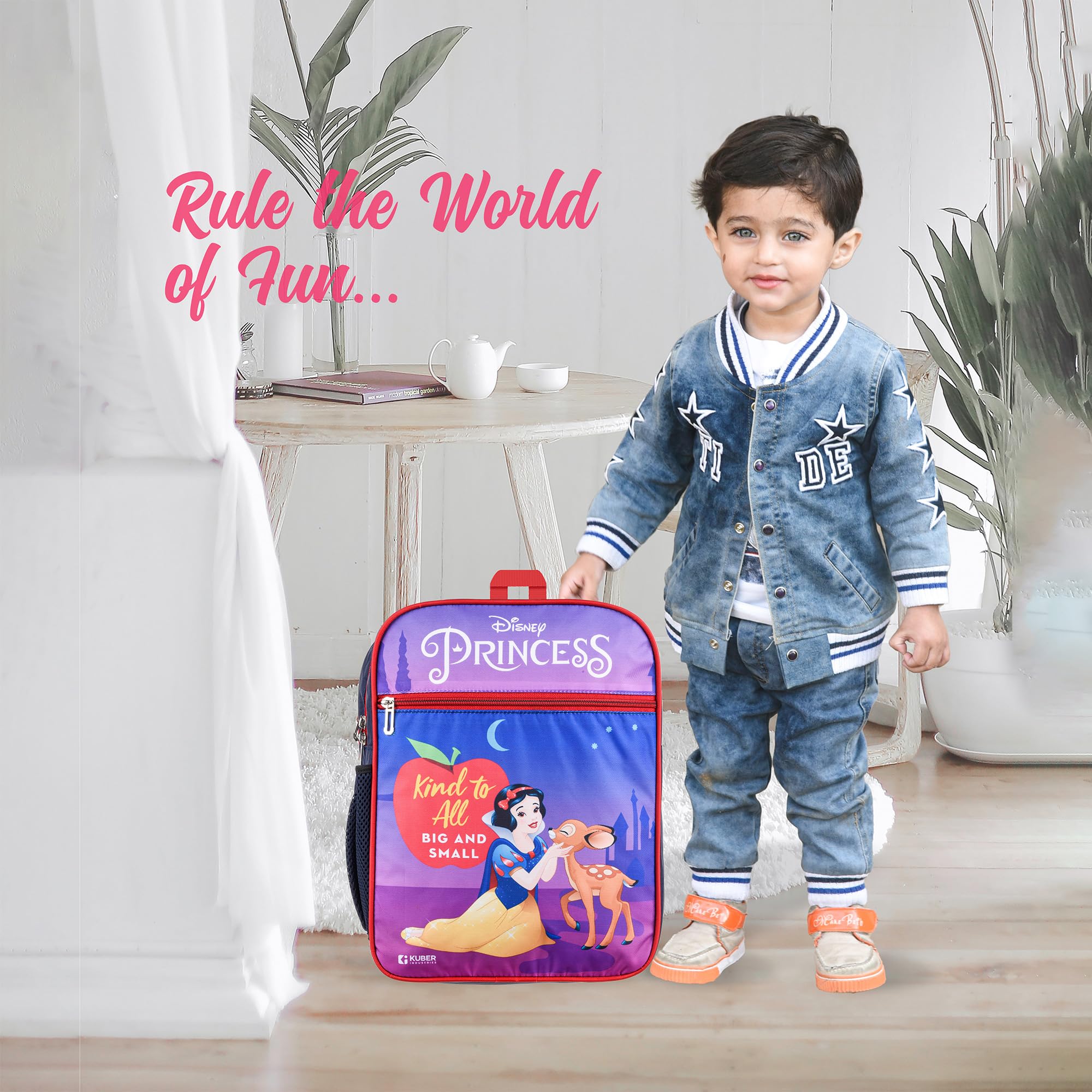 Disney Princess School Backpack for Kids - 3 Compartment Durable Bookbag for Girls & Boys | Lightweight Student Backpack for Elementary, Middle School & College | Purple Kuber Industries Backpack
