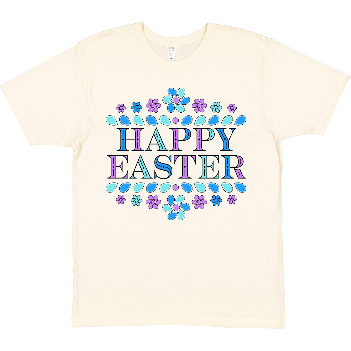 Inktastic Happy Easter Flower Petals T-Shirt - Cute Spring Bunny Design, Soft Cotton Tee for Women & Men - Perfect for Easter Celebrations, Spring Outfits & Family Gatherings