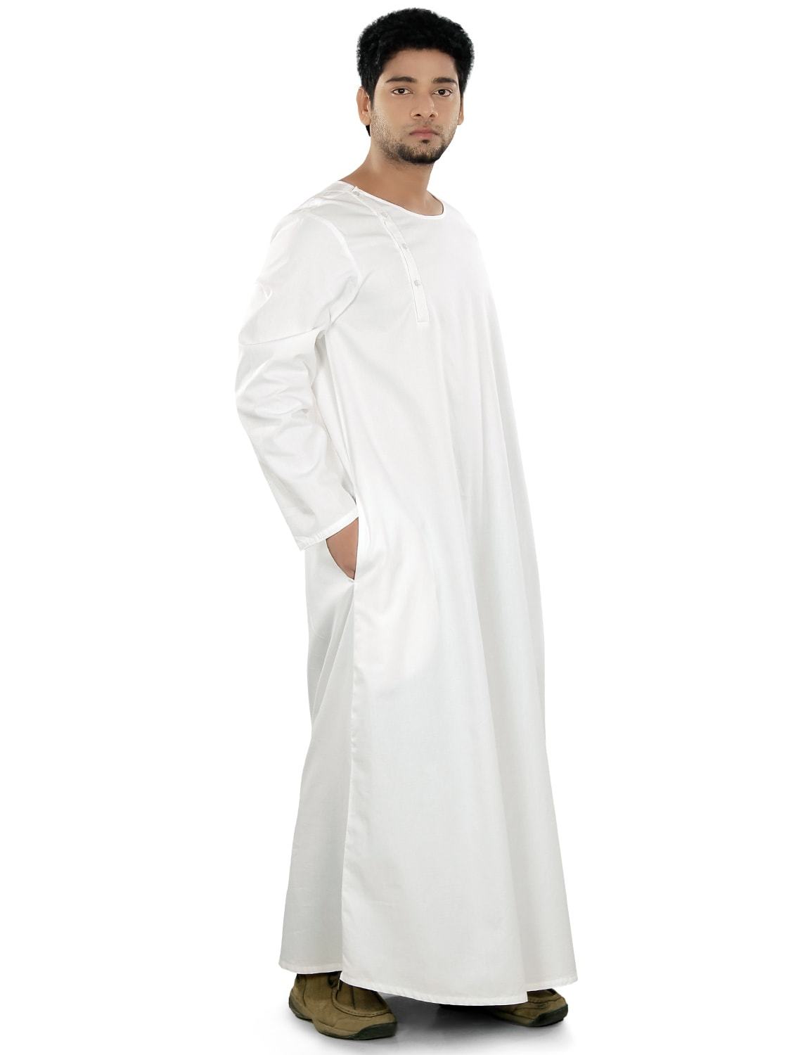 Elegant White Galabiyya Dress for Women - Traditional Arabic Kaftan for Eid, Wedding & Special Occasions - Comfortable & Stylish Islamic Clothing for Home & Parties