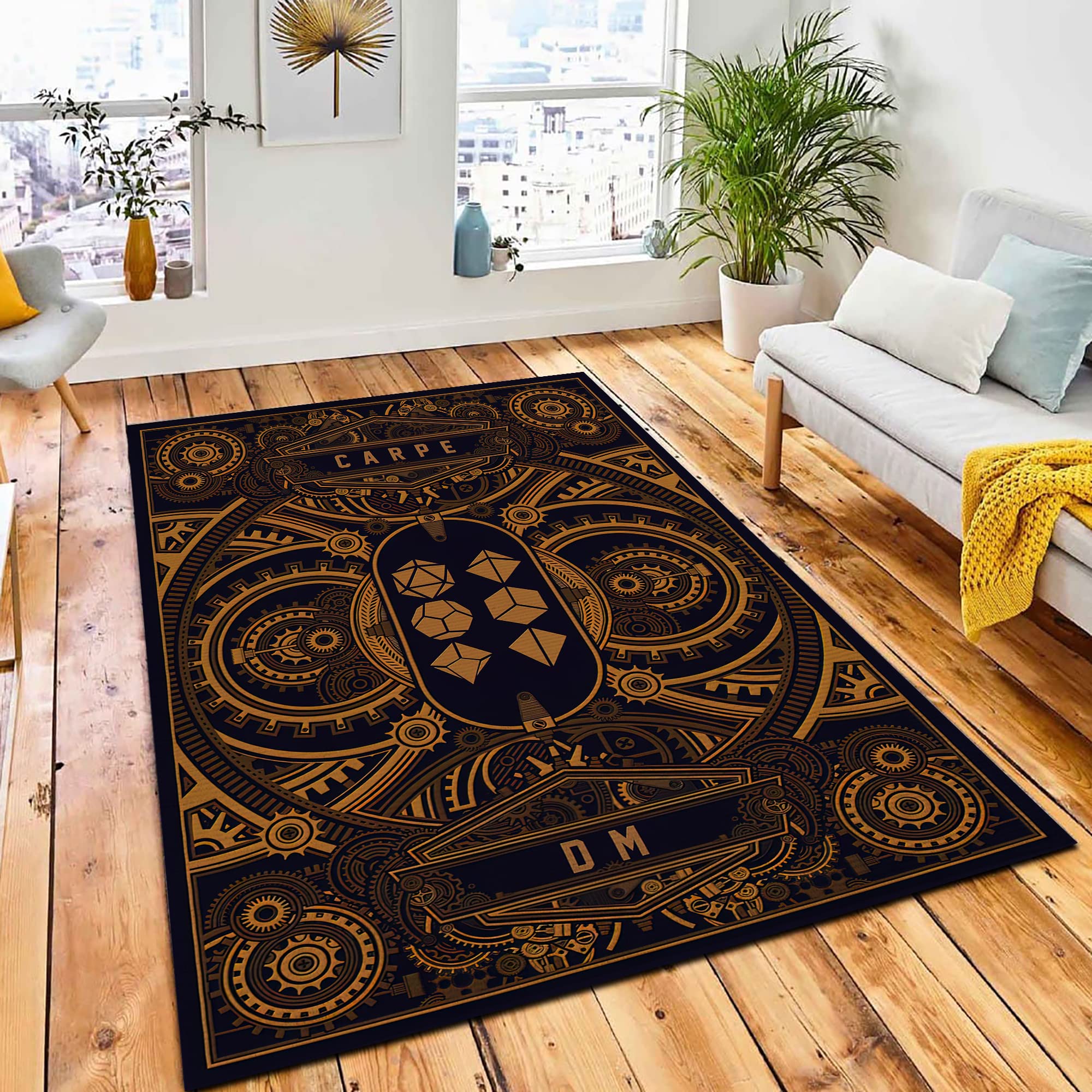 Dungeons & Dragons Themed Non-Slip Rug - 4x6 ft Fantasy Gaming Carpet for Living Room, Bedroom & Kids Play Area | Perfect for D&D Game Nights & Geek Decor - RMonkey Store 01