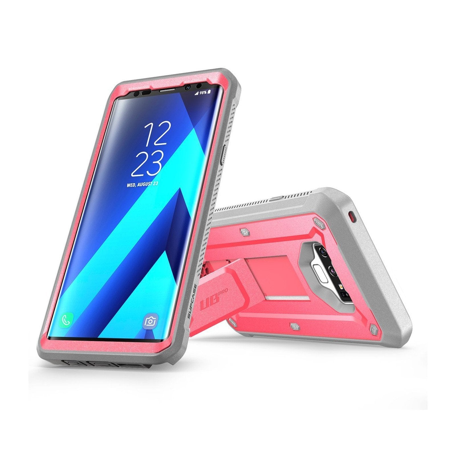 Samsung Galaxy Note9 Unicorn Beetle Pro Rugged Holster Case - Shockproof Protective Cover with Built-in Screen Protector & Belt Clip (Pink) - Perfect for Outdoor, Construction & Active Lifestyle Use