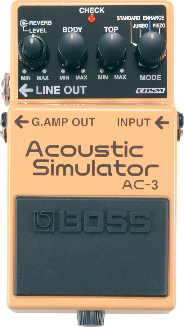 Boss AC-3 Acoustic Simulator Guitar Effects Pedal for Electric Guitar - Perfect for Studio Recording & Live Performances