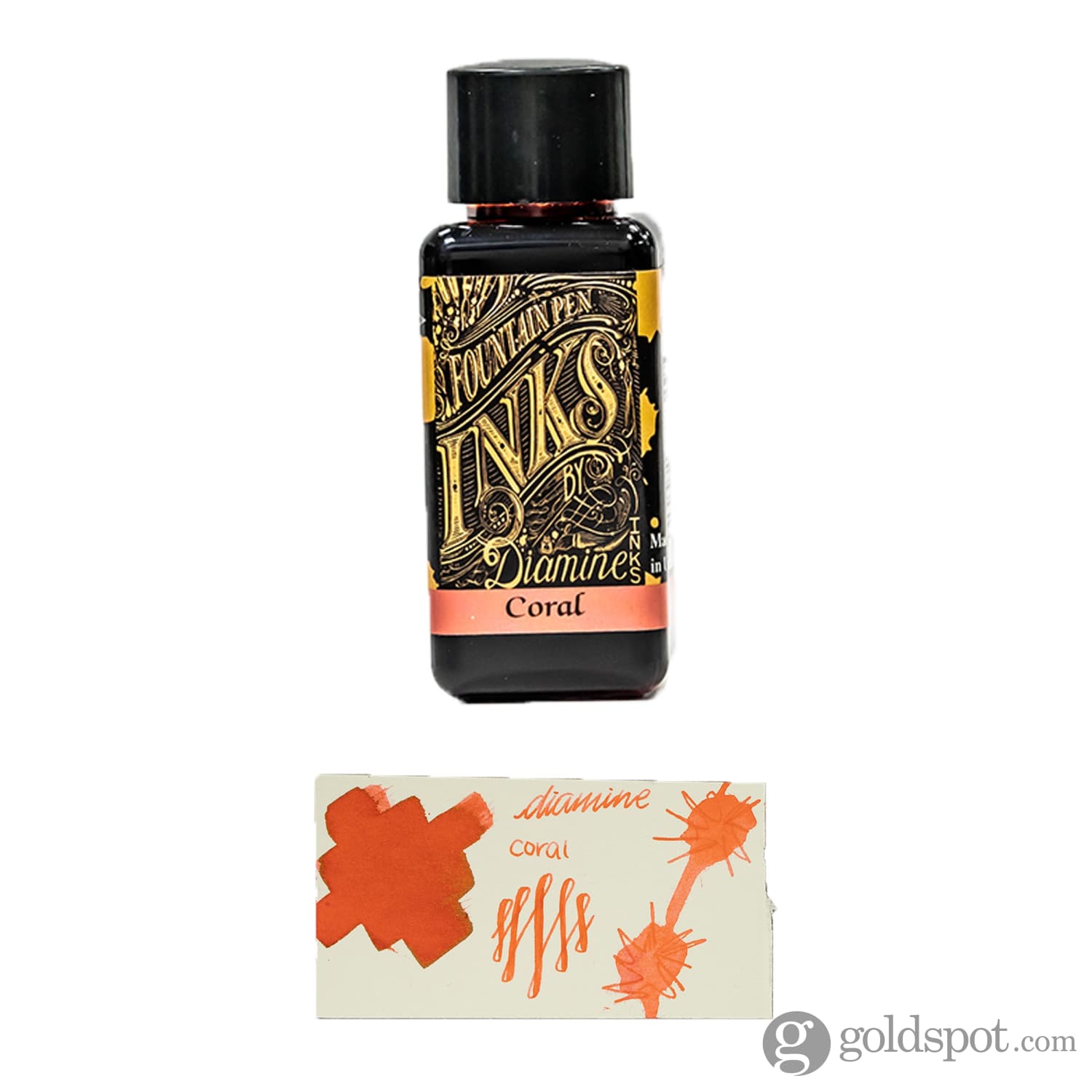 Diamine Classic Coral Fountain Pen Ink Bottle - Premium Writing Ink for Calligraphy, Journaling & Artistic Projects