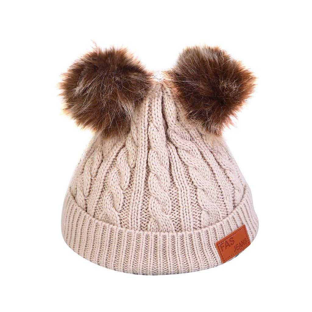 Unisex Winter Beanie Hat for Women & Men - Thermal Warm Stretchable Cable Knit Skull Cap with Faux Fur Pom Pom - Perfect for Skiing, Snowboarding & Cold Weather Activities