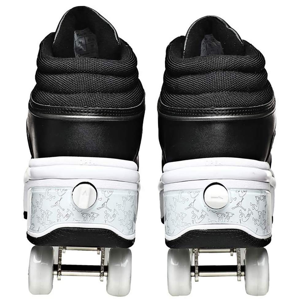 Women's Double-Row Quad Roller Skates - Detachable Wheel Shoes for Girls & Boys | Unisex Skating Shoes for Outdoor Fun, Fitness & Roller Rinks