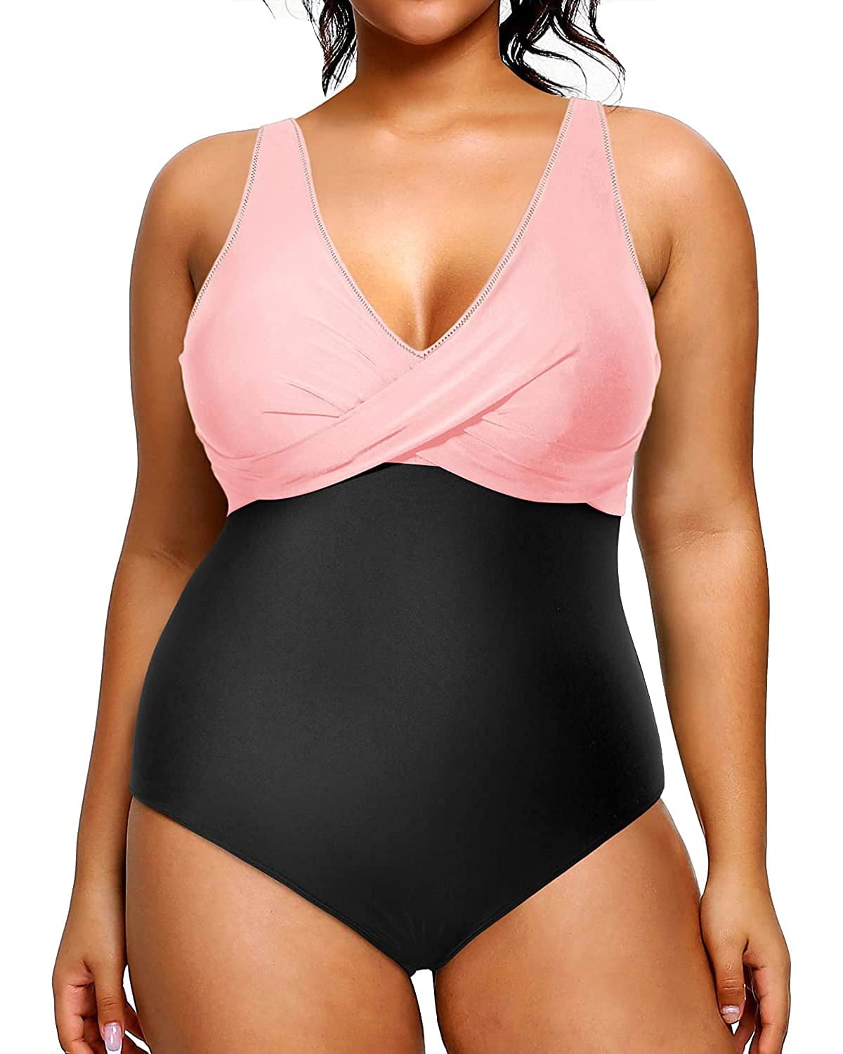 **Yonique Plus Size One Piece Swimsuit for Women - Tummy Control Slimming Bathing Suit - Perfect for Beach, Pool & Vacation**