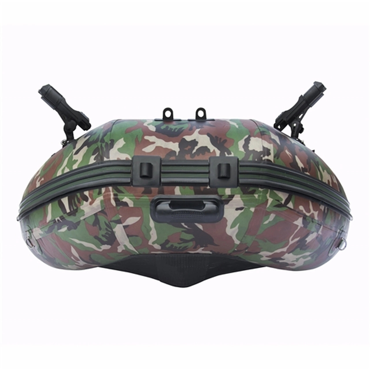 Aleko PRO 10.5 ft Inflatable Fishing Boat with Aluminum Floor & Front Rod Holders - Camouflage Design for Lake, River & Saltwater Angling