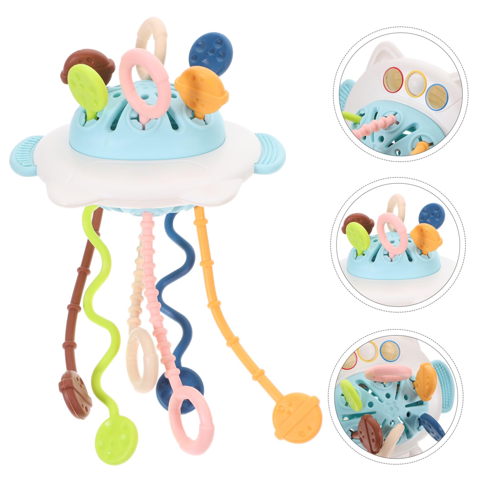 Toyvian 3-Piece Baby Teething Toys Set - BPA-Free Plastic Sensory & STEM Bath Toys for Infants & Toddlers - Soothing Gums, Learning Play & Bathtime Fun