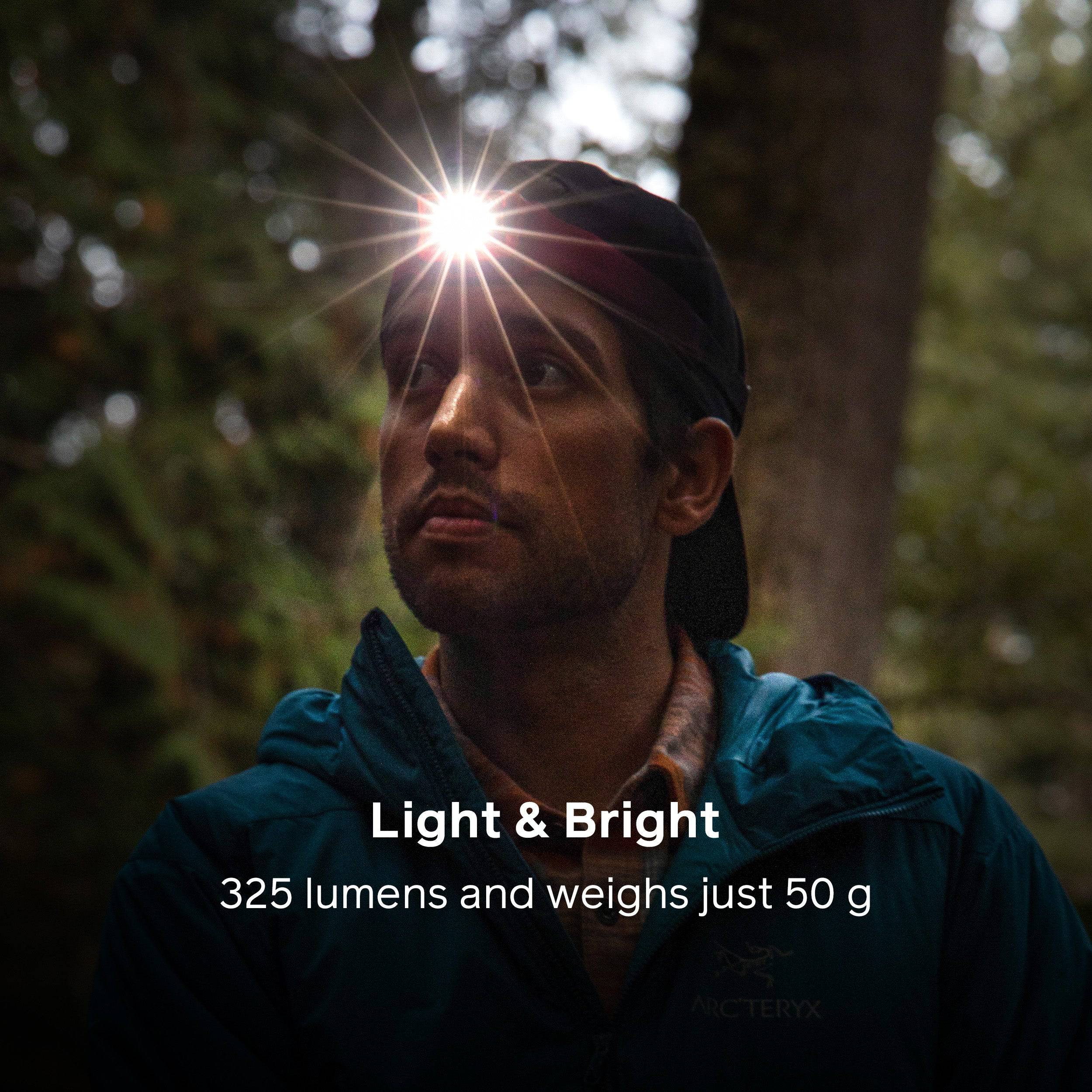 325 Lumens LED Headlamp - Rechargeable Waterproof Headlight for Camping, Hiking, Running & Outdoor Activities