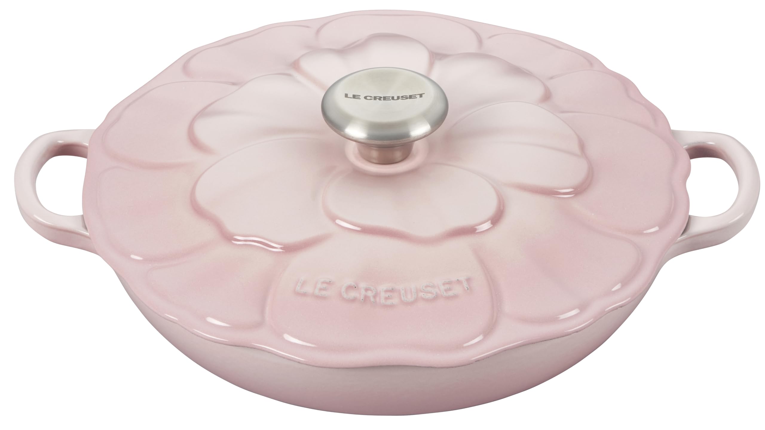 Le Creuset Signature Enameled Cast Iron Petal Braiser 2.25 Quart - Shell Pink | Dutch Oven for Braising, Roasting & Baking | Perfect for Stovetop, Oven & Table Serving