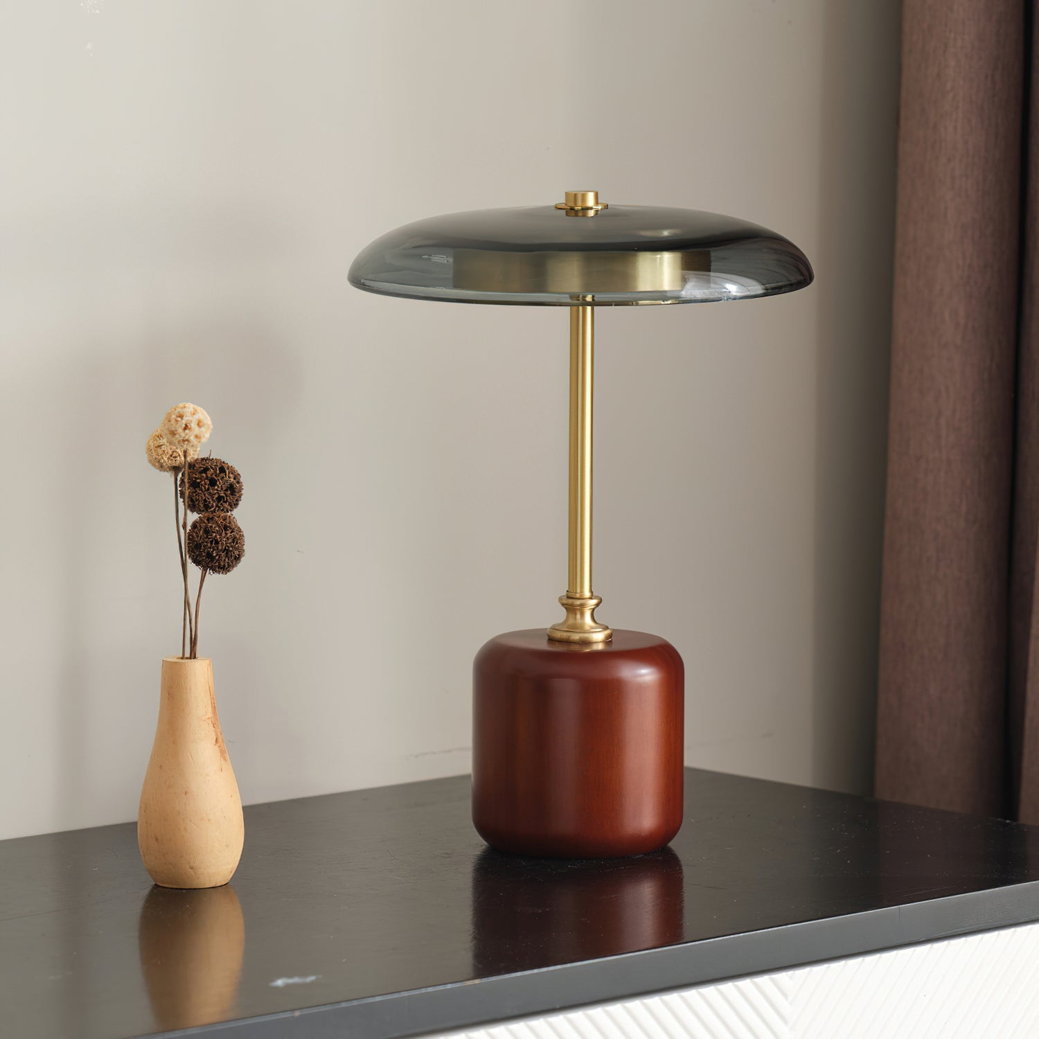 Alaula Modern LED Table Lamp with USB Port - Adjustable Brightness for Bedroom, Living Room & Office Desk Lighting