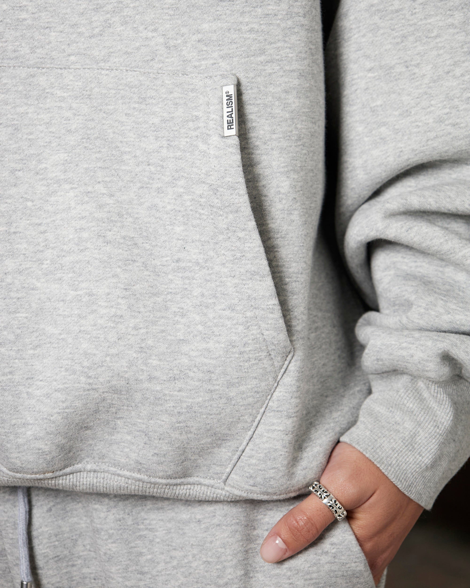 SSS Realism Radiant Hoodie - Grey Marle | Soft & Stylish Pullover for Men & Women | Perfect for Casual Wear, Gym & Outdoor Activities